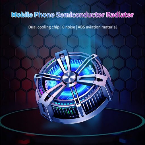 Mobile Phone Cooling Fan Quick Cooling Mute RGB Cool Light Magnetic Semiconductor Game Smartphone Cooler Radiator 2 - Phone Cooler