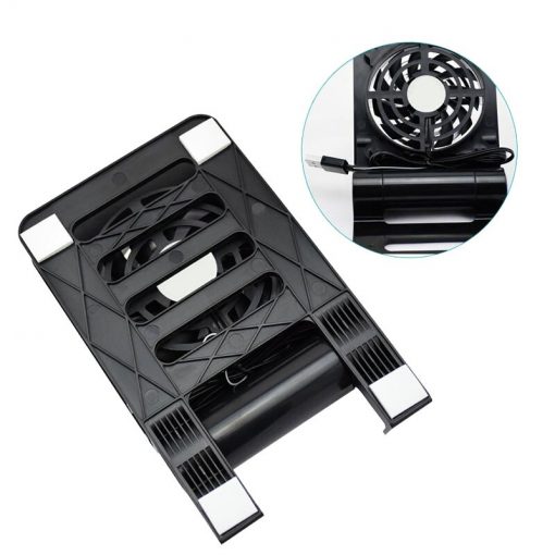 USB Desk Phone Fan Quiet Cooling Pad Radiator with Foldable Stand Holder For iPhone iPad Tablets 8 - Phone Cooler