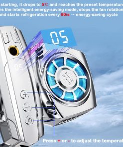 Usb Phone Cooler Semiconductor Dual Cooling Fan Radiator Smartphone Temperature Display Heat Sink Cell Phone Gamer 3 - Phone Cooler