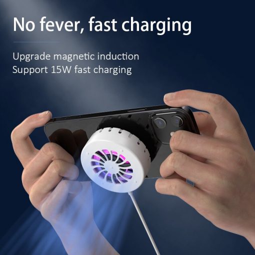 Wireless charging Phone Cooler Phone Cooling Fan Cooling for iPhone Samsung Xiaomi Support Smartphone Cooling Pad 2 - Phone Cooler